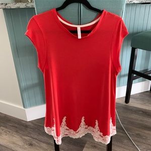 Xhilaration Womens Top Cap Sleeve size XL